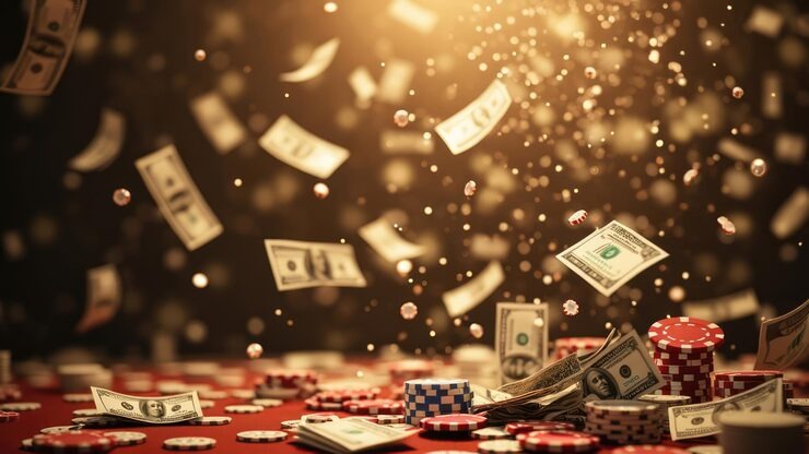 menarabet Texas Hold'em Bonus live dealer table with cards and betting layout